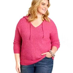 Plus Sz 2X Popcorn Pullover Sweater